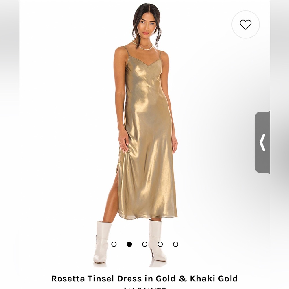 all saints rosetta tinsel dress